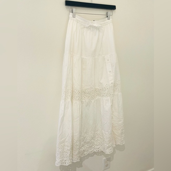 NWT Coach Broderie Anglaise Long Skirt In Organic Cotton - Picture 5 of 10